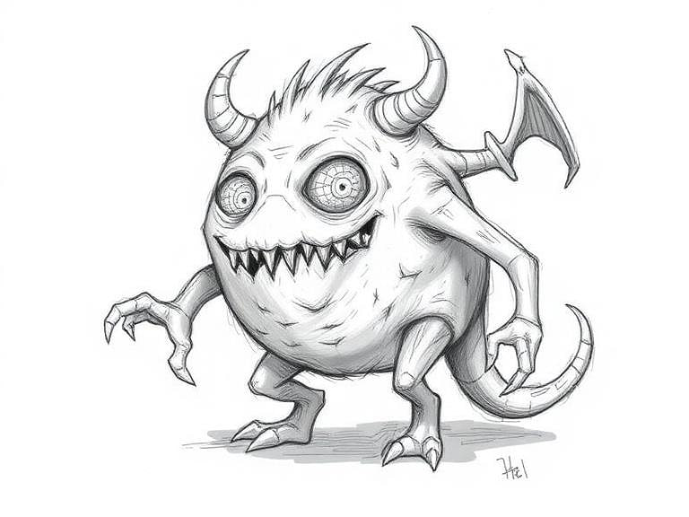 Mastering Monster Sketches: Balancing Cute, Scary, and Hybrid Designs